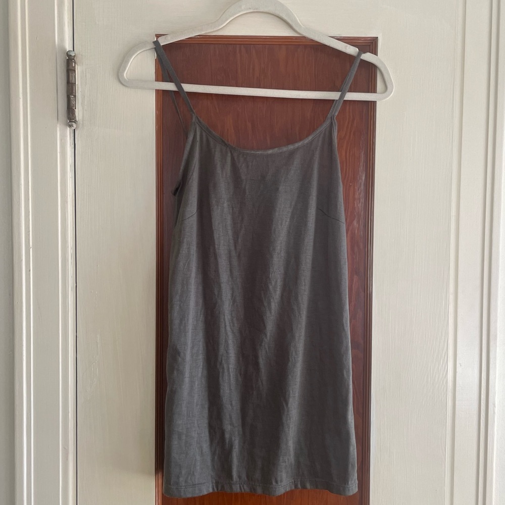 90s dark green knit midi tank dress - Picture 5 of 5
